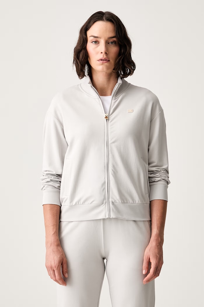 EA7 Emporio Armani спортен комплект анцуг дамски от памук с еластан AF13135.7W000463 сив SS26