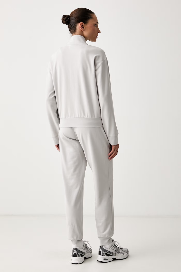 Îmbrăcăminte EA7 Emporio Armani compleu de trening pentru femei, din bumbac cu elastan AF13135.7W000463 gri