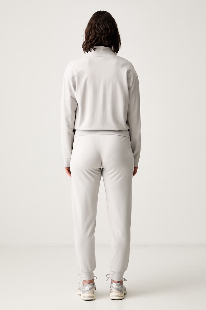 EA7 Emporio Armani спортен комплект анцуг дамски от памук с еластан сив AF13135.7W000463