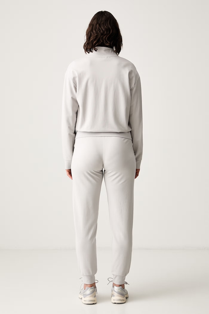 EA7 Emporio Armani спортен комплект анцуг дамски от памук с еластан сив AF13135.7W000463