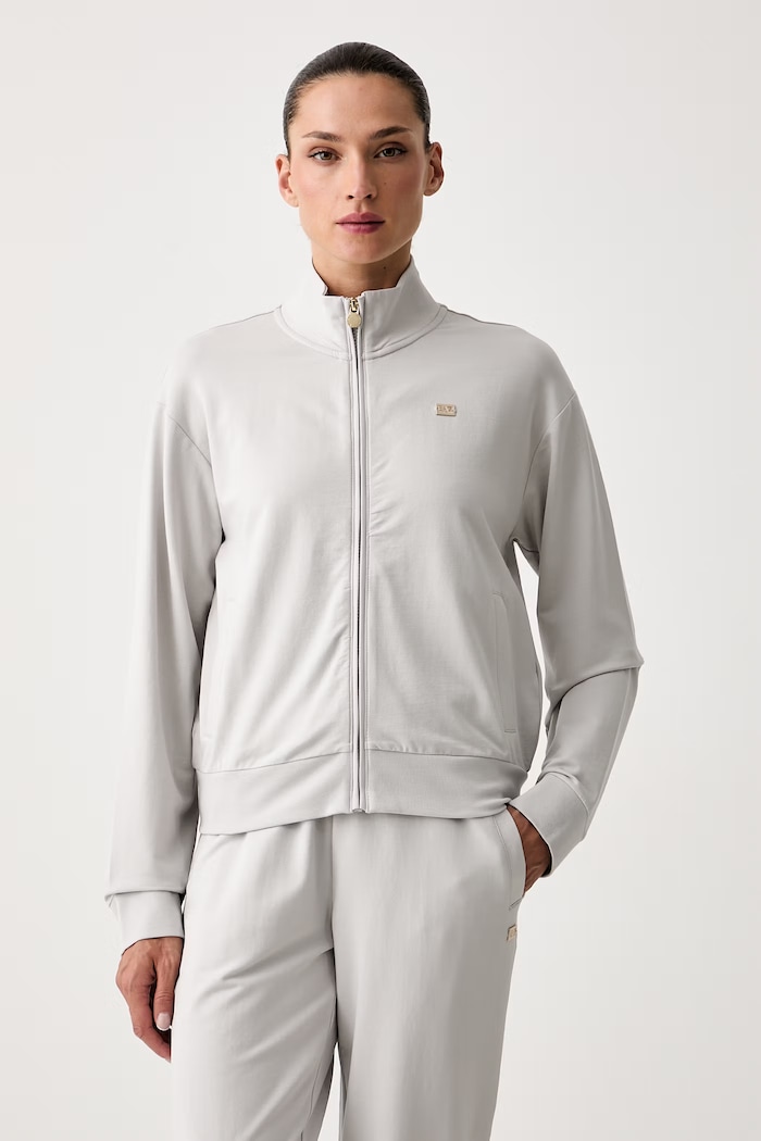 EA7 Emporio Armani compleu de trening pentru femei, din bumbac cu elastan gri AF13135.7W000463