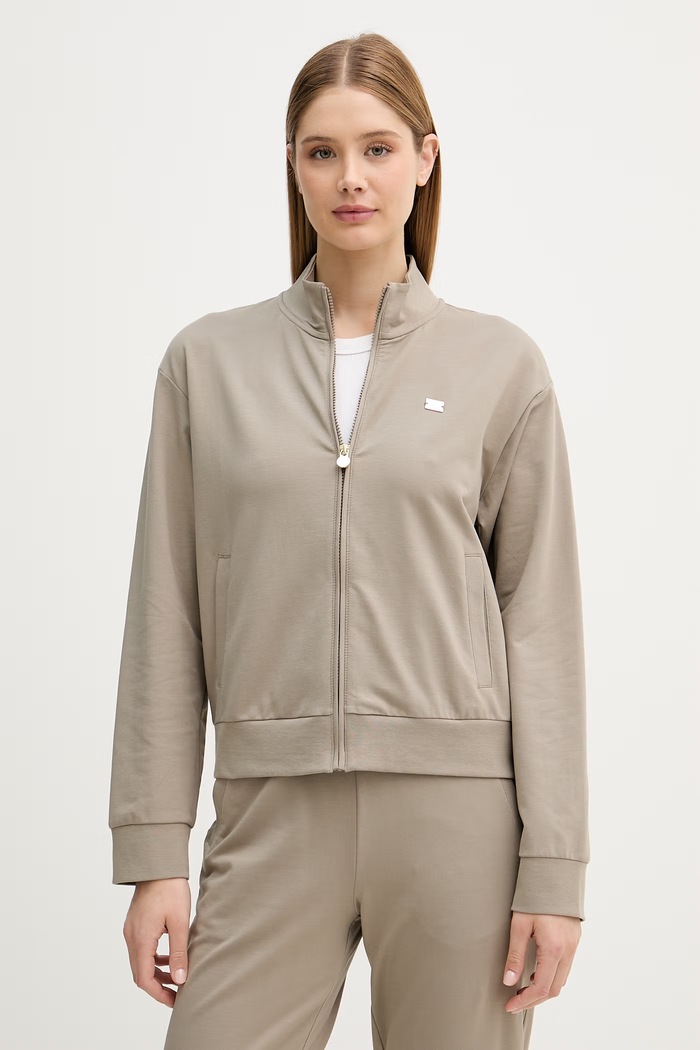 EA7 Emporio Armani compleu de trening pentru femei din bumbac cu elastan AF13135.7W000463 bej SS26