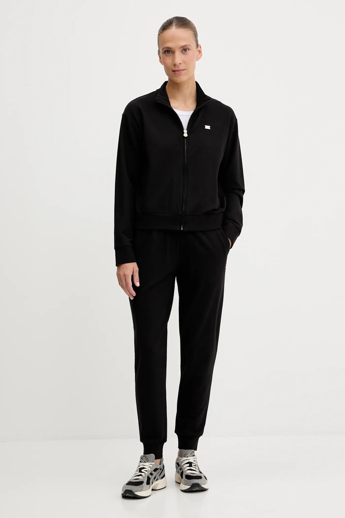 EA7 Emporio Armani tepláková súprava dámska bavlnená s elastanom s elastanom čierna AF13135.7W000463