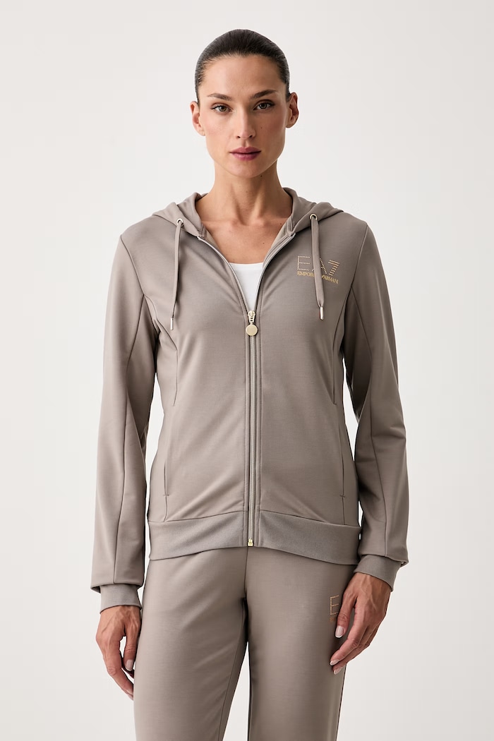 EA7 Emporio Armani komplet dresowy damski brązowy TJ9RZ.8NTV51