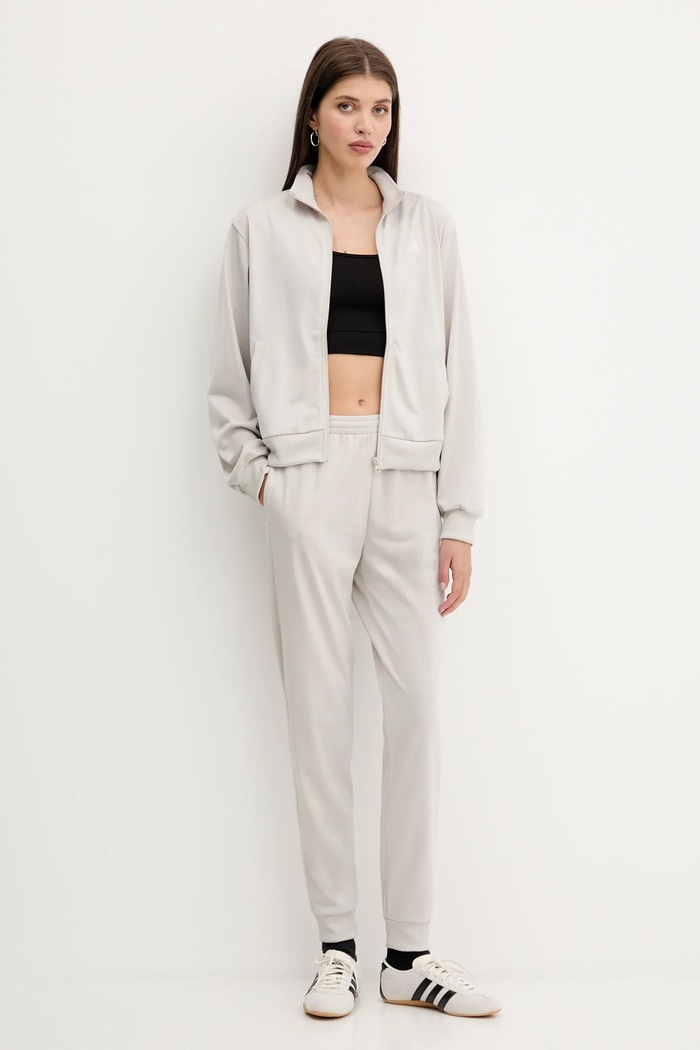 Trenirka adidas Feelcozy Pletenina siva JX0515