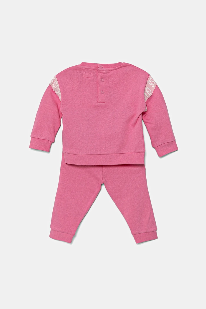 Guess Detská tepláková súprava z bavlny Guess A5YG03.KA6R4.9BYA ružová AW25