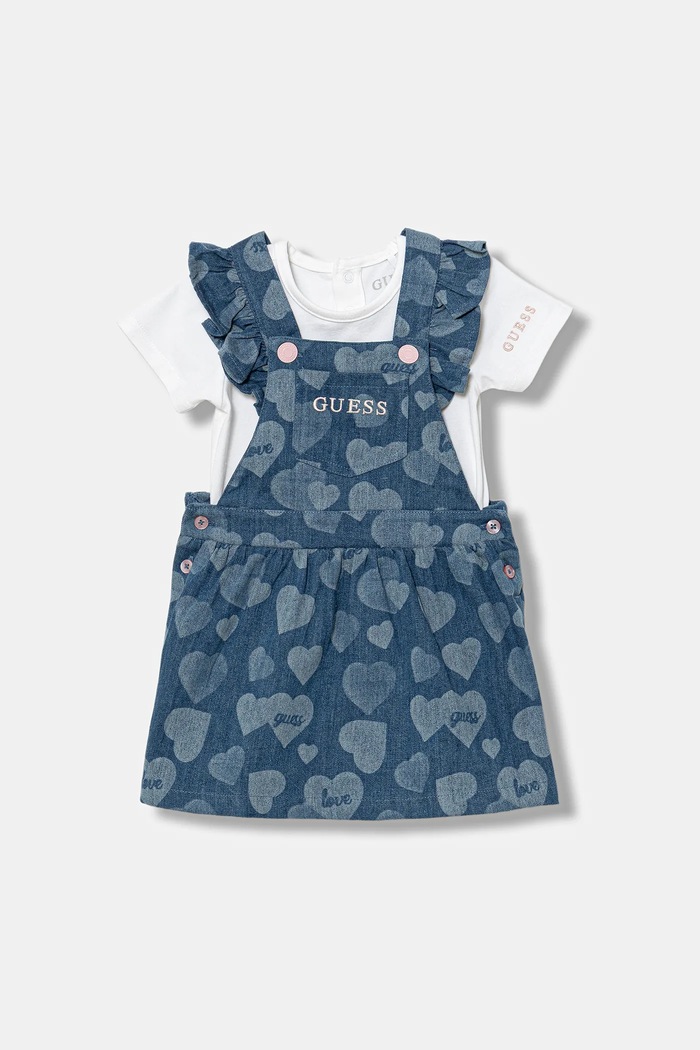 Σετ μωρού Guess 2-pack εμπριμέ λευκό A5YG07.K6YW1.9BYA