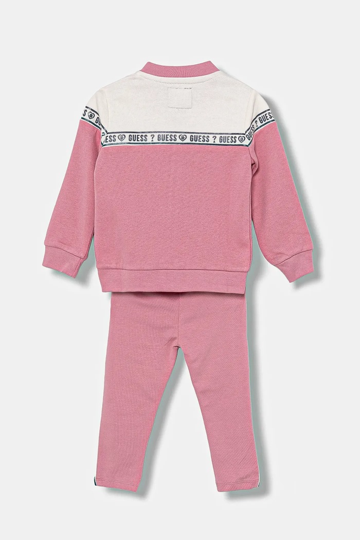 Guess dres bawełniany niemowlęcy 2-pack A5YG10.KA6R4.9BYA różowy AW25