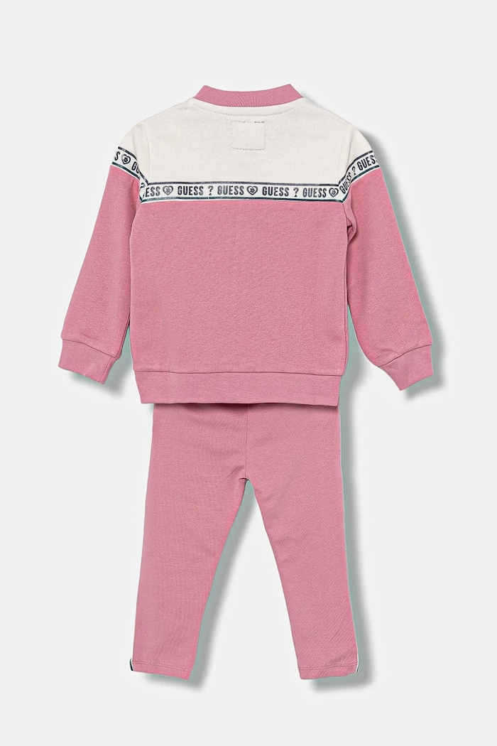 Guess dres bawełniany niemowlęcy 2-pack A5YG10.KA6R4.9BYA różowy AW25