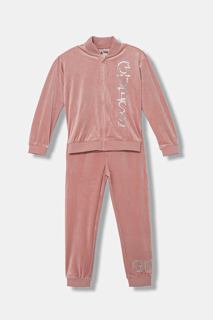 Guess dres dziecięcy z elastanem różowy K4BG06.K0232.9BYA
