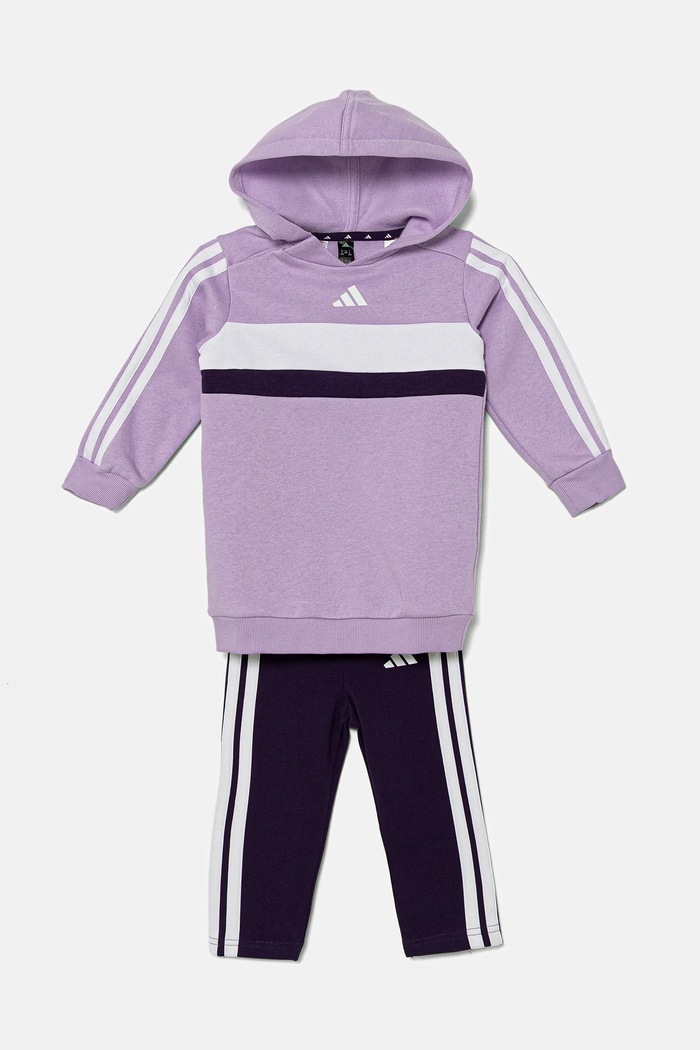 adidas komplet dresowy dziecięcy dzianina fioletowy JN2247