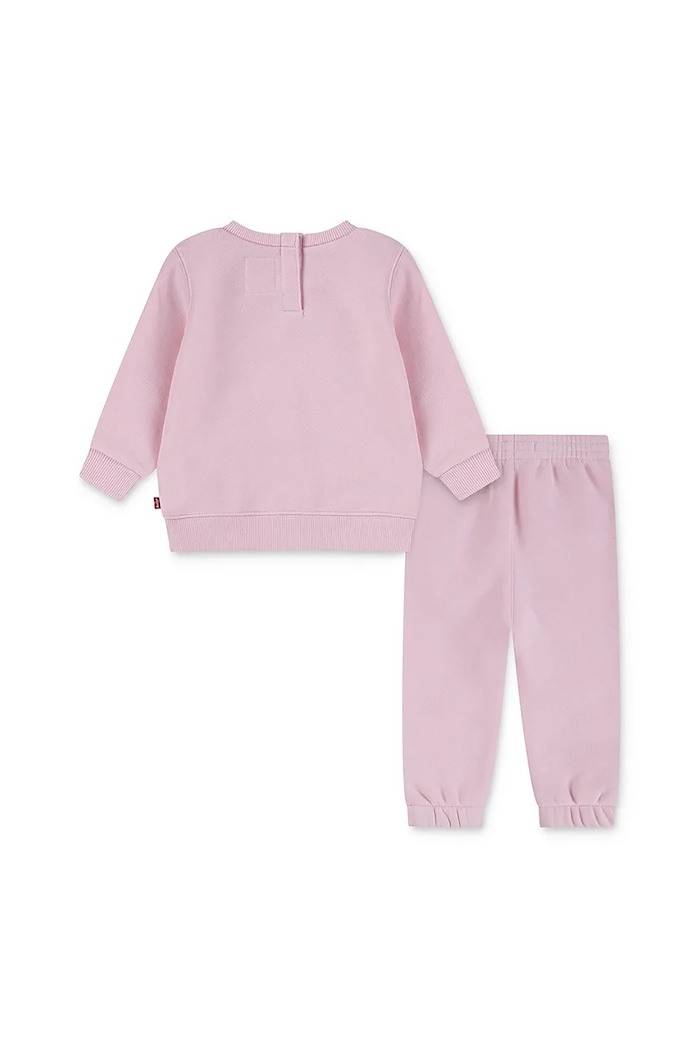 Levi's komplet dresowy niemowlęcy HOODIE & JOGGER SET 6EP012.G różowy AW25