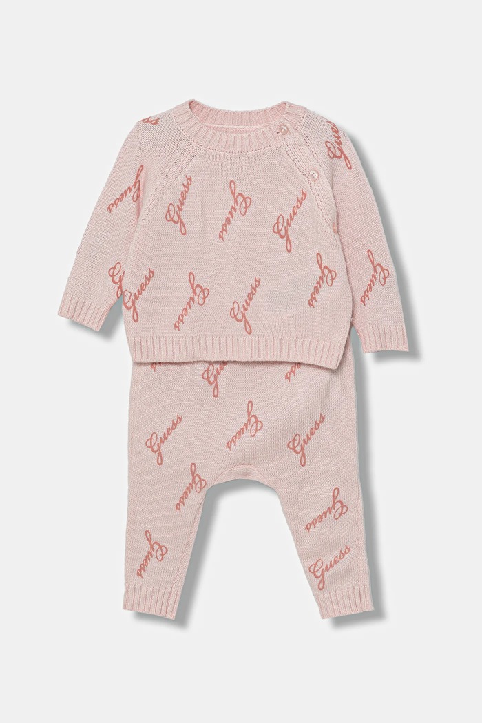 Set za bebe sa vunom Guess 2-pack pletivo roza S5BG10.Z0870.9BYA