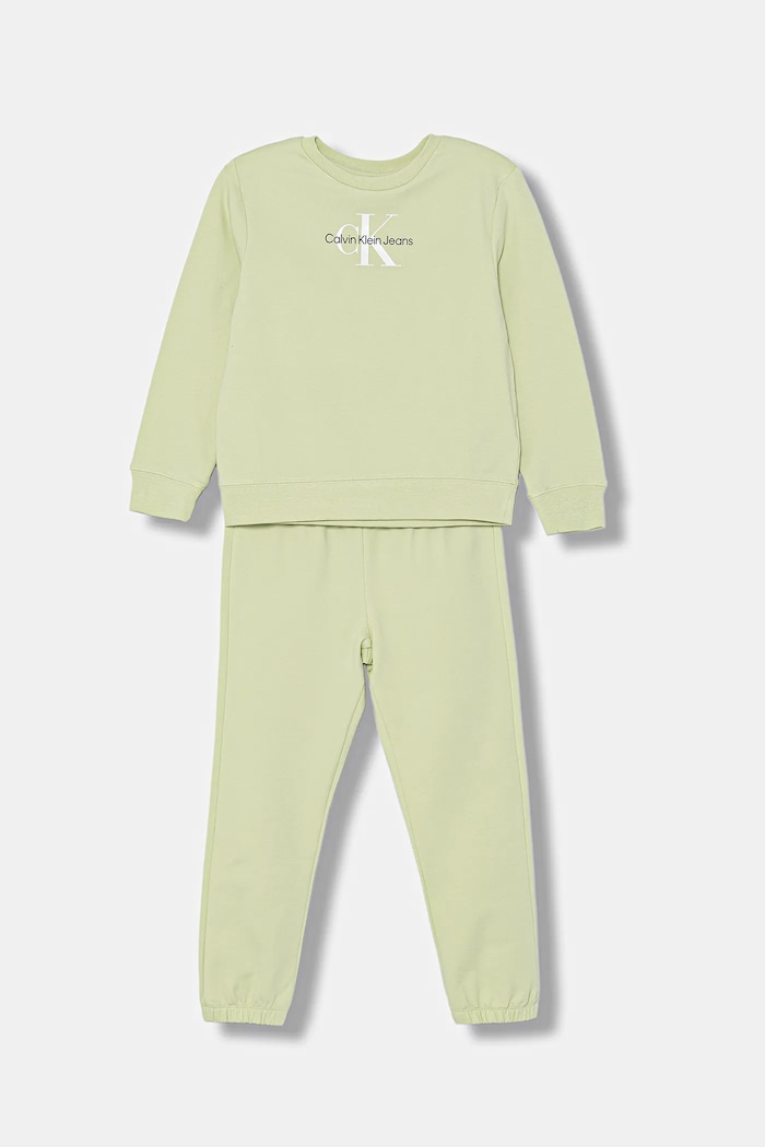 Calvin Klein Jeans dres dziecięcy z elastanem zielony IN0IN00017.9BYA