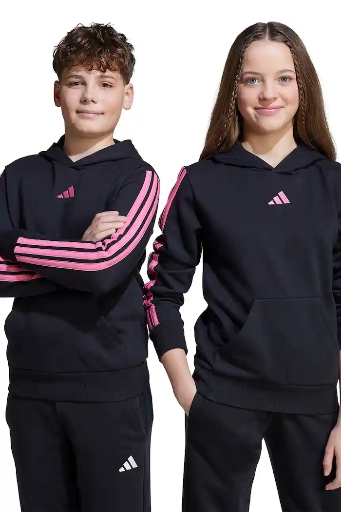 Detská mikina adidas nášivka čierna JN2422