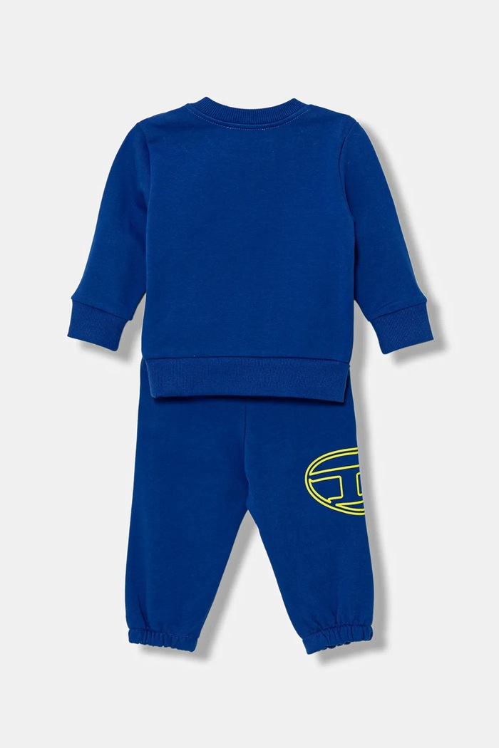 Diesel dres bawełniany niemowlęcy STIMOTYB-SET OVERALLS K00716 niebieski AW25