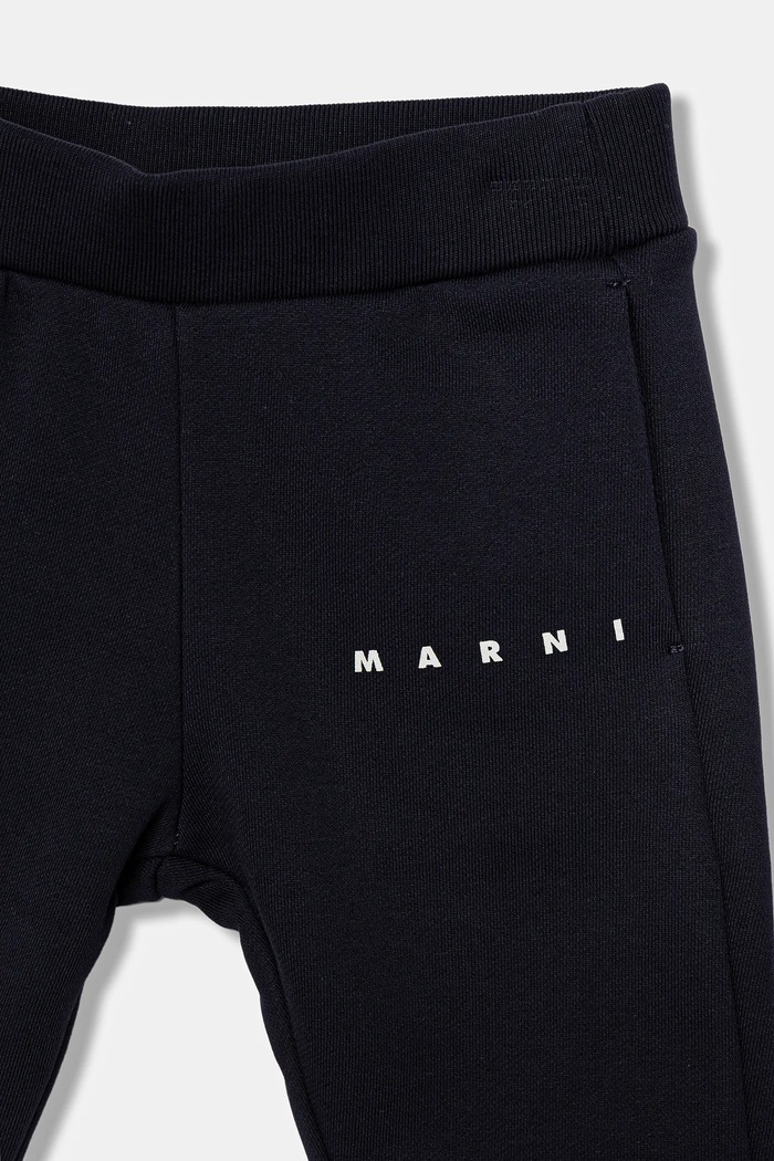 Marni dres bawełniany niemowlęcy MS1B-SET OVERALLS 2-pack granatowy M01607