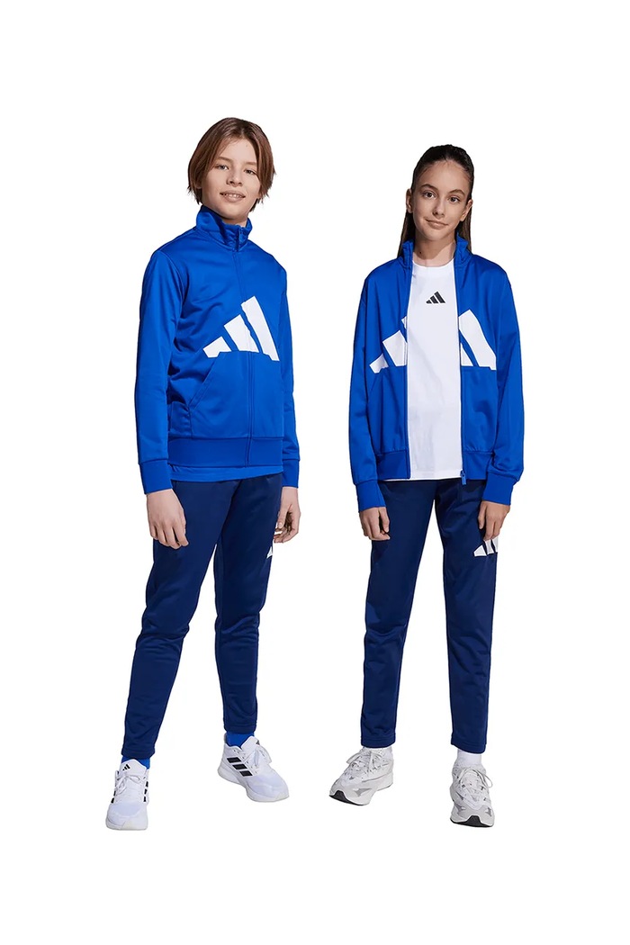 adidas komplet dresowy dziecięcy dzianina niebieski JV9959