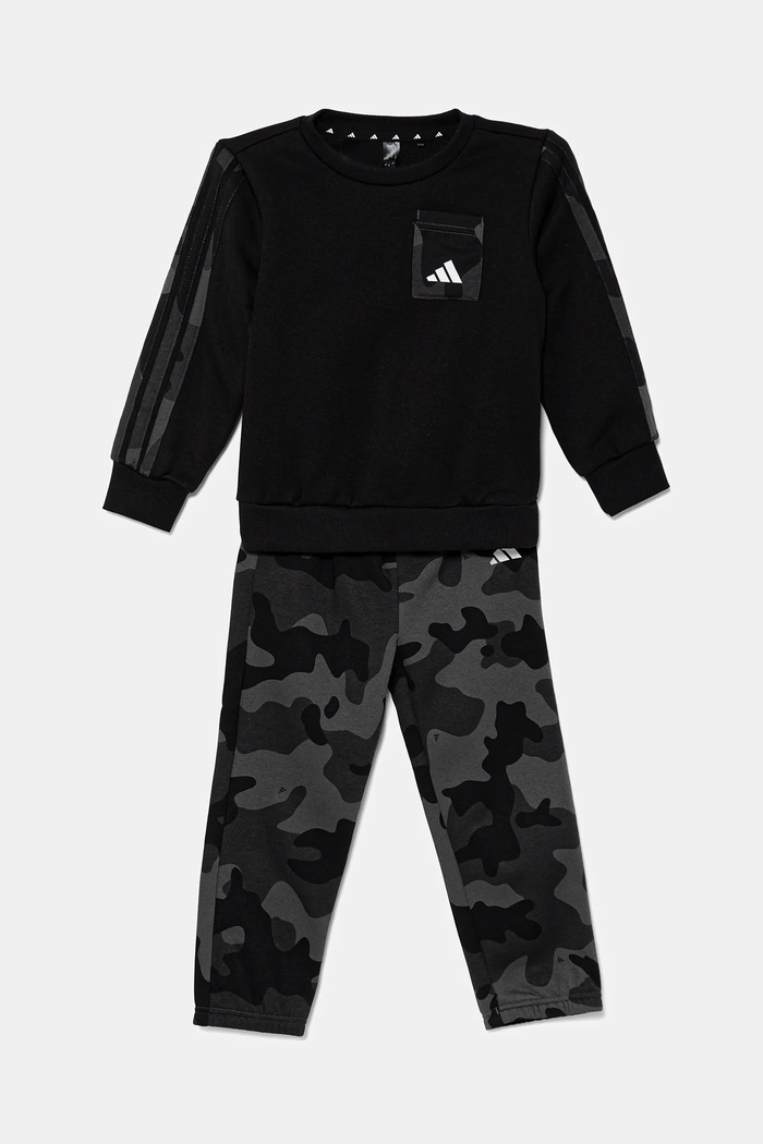adidas komplet dresowy dziecięcy dzianina czarny JW2456