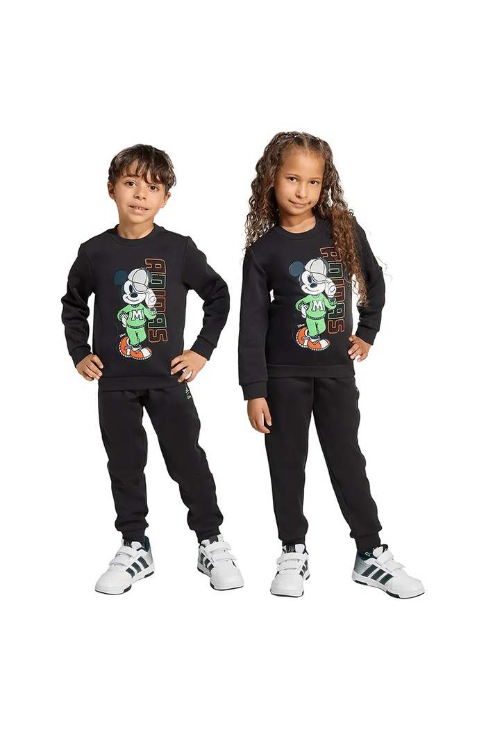 Παιδική φόρμα adidas πλεκτό ύφασμα μαύρο JY1283
