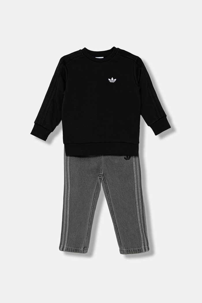 adidas Originals komplet niemowlęcy tkanina czarny JY3545