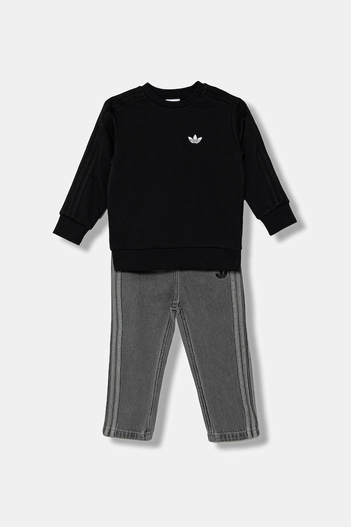 adidas Originals komplet niemowlęcy tkanina czarny JY3545