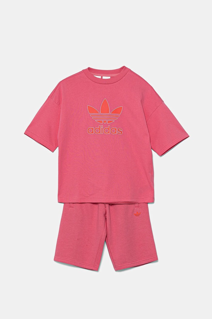 adidas Originals komplet bawełniany dziecięcy KA0222 różowy AW25