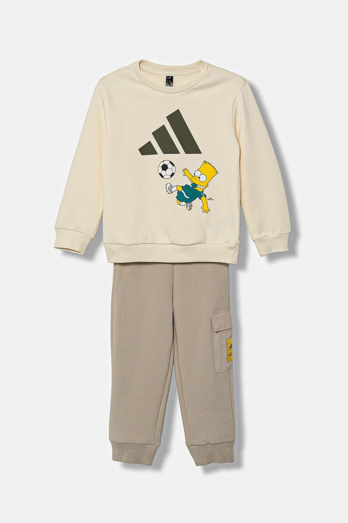 adidas dres dziecięcy dzianina beżowy JL9175