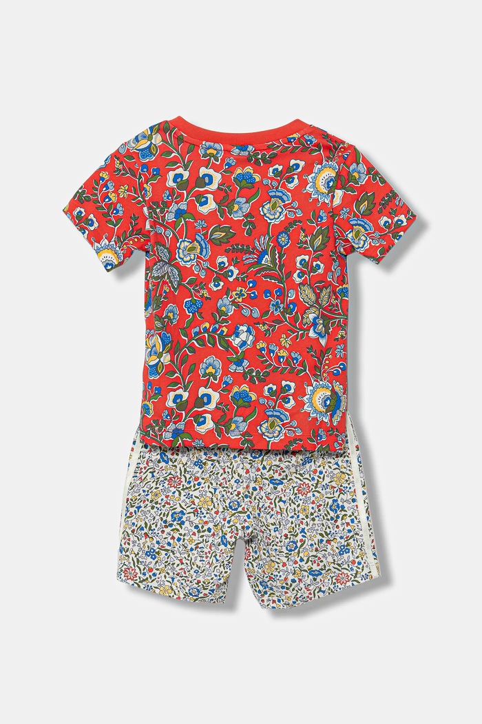 Detská bavlnená súprava adidas Originals JY3016 červená AW25