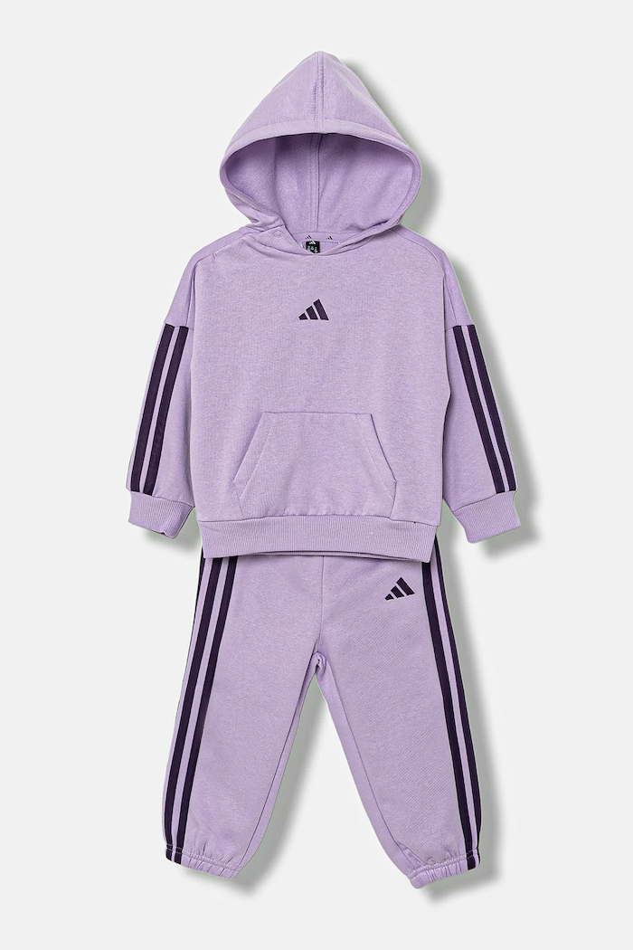 Детски анцуг adidas трикотаж виолетов JV9856
