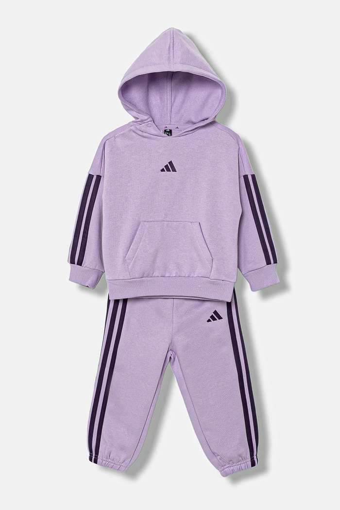 Детски анцуг adidas трикотаж виолетов JV9856