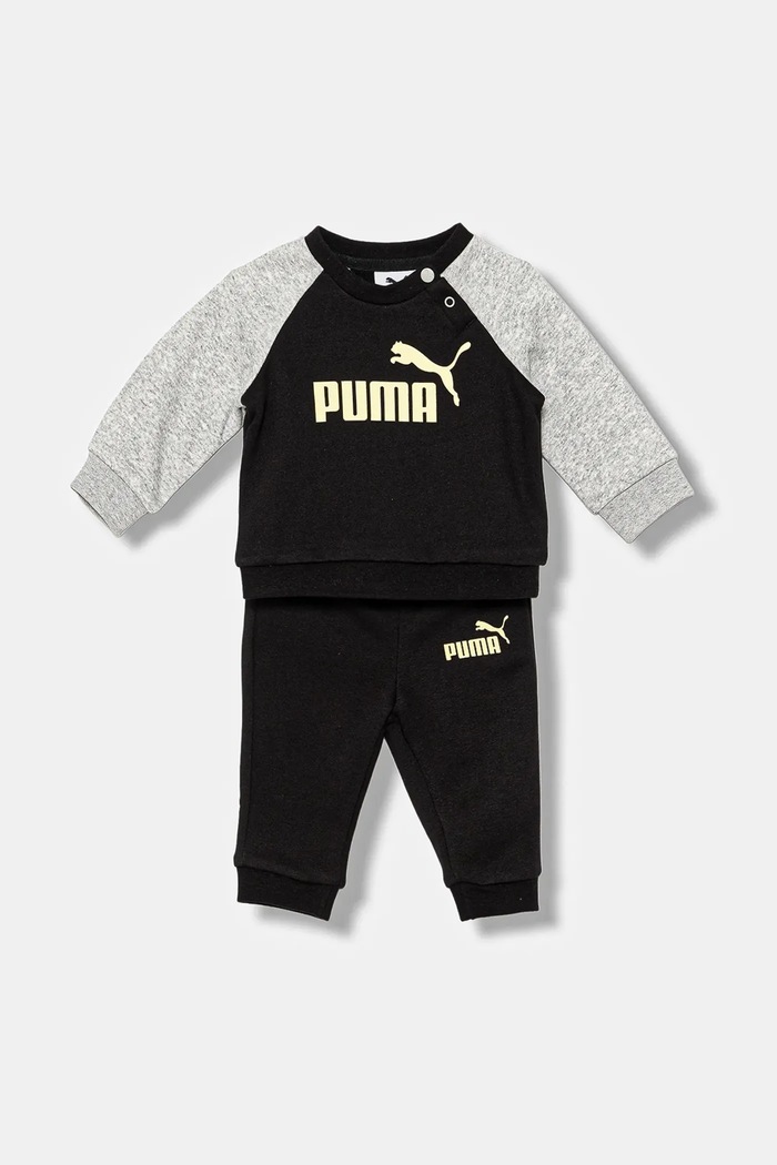 Puma dres dziecięcy MINICATS ESS Raglan Crew Set FL INF dzianina czarny 686281