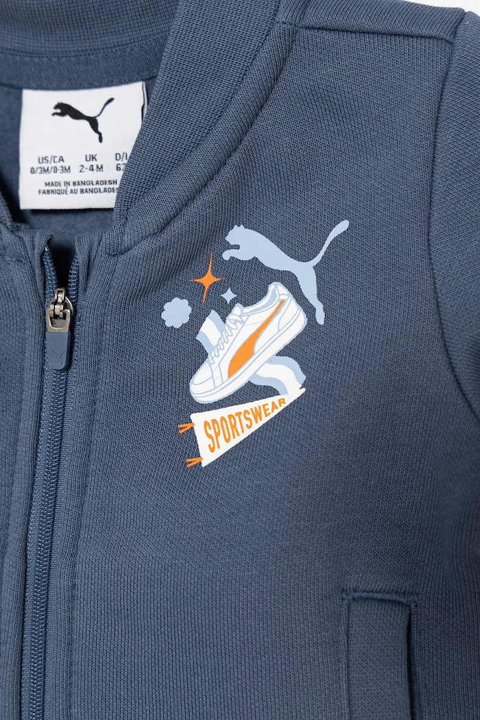 Puma dres dziecięcy MINICATS Full-Zip Set FL INF 689732 niebieski