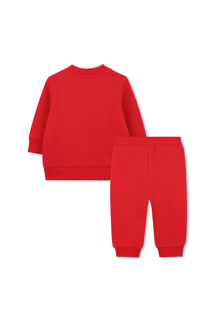 Kenzo Kids Dres bawełniany dziecięcy K61502.86.102 czerwony AW25
