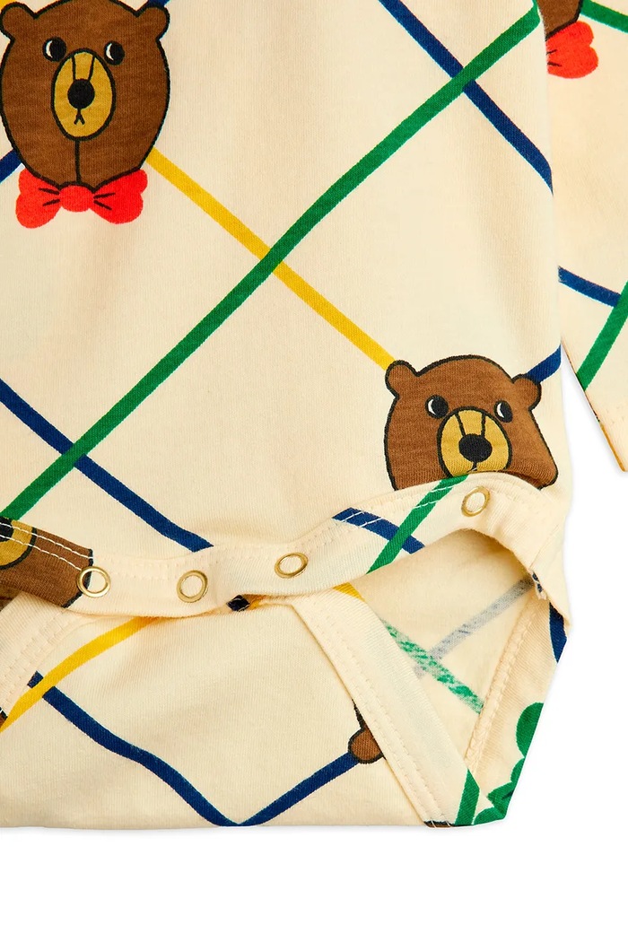 Komplet za bebe s pamukom Mini Rodini Bear 2-pack bež 25740110