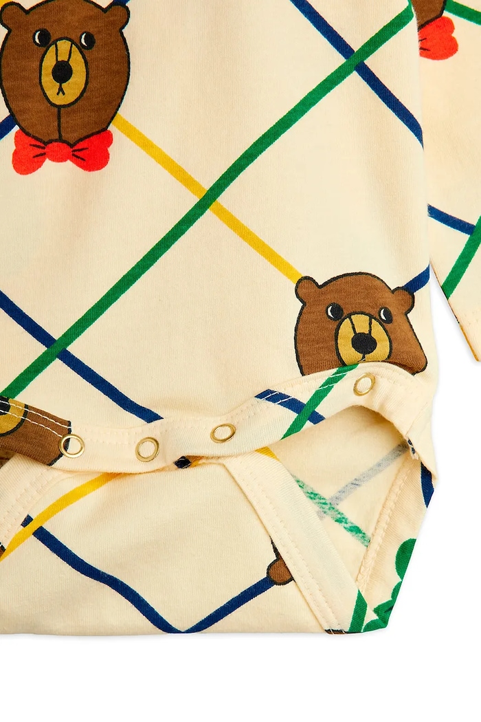 Komplet za bebe s pamukom Mini Rodini Bear 2-pack bež 25740110