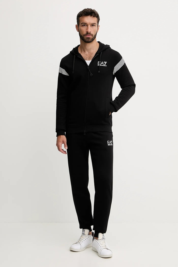Анцуг EA7 Emporio Armani надпис черен AF10377.7M000967