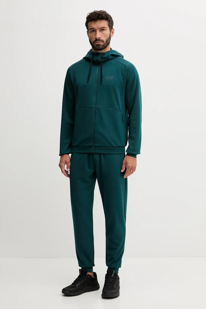 Tepláková súprava EA7 Emporio Armani potlač zelená AF12501.7M000665