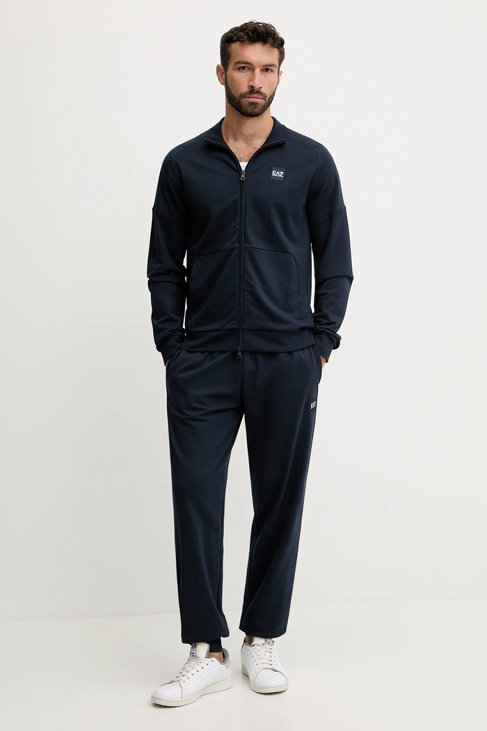 EA7 Emporio Armani pamut melegitő dzsörzé sötétkék AF13512.7M000907