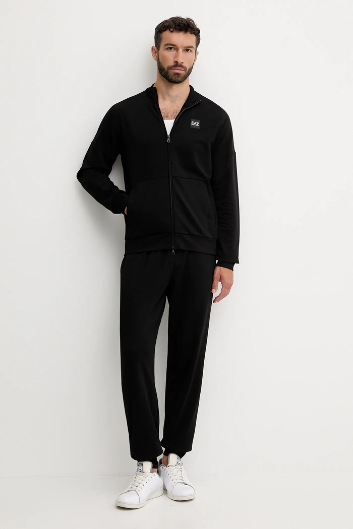 EA7 Emporio Armani trening din bumbac uni negru AF13512.7M000907