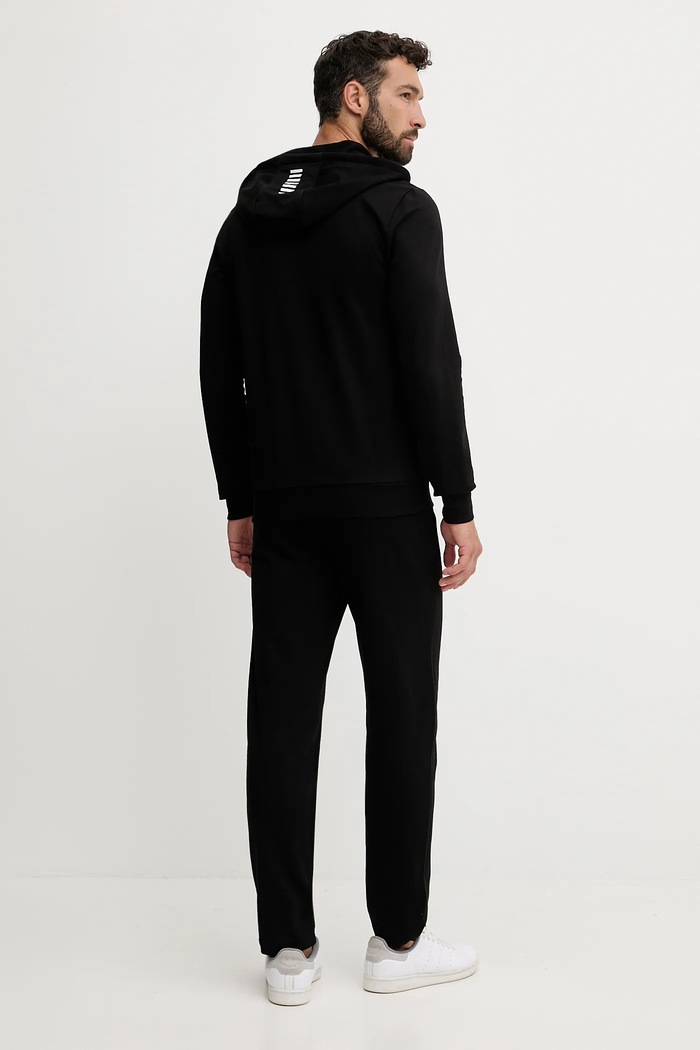 Bavlnená tepláková súprava EA7 Emporio Armani PJVRZ.8NPV62 čierna SS26
