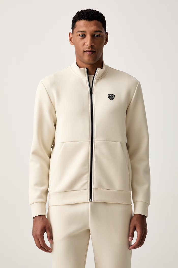 EA7 Emporio Armani komplet dresowy męski PJ4EZ.8NPV56 beżowy SS26