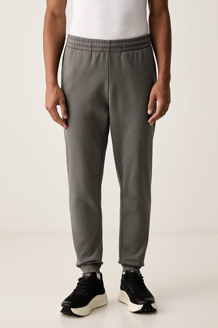 Komplet dresowy męski z bawełną EA7 Emporio Armani szary PJVTZ.8NPV66