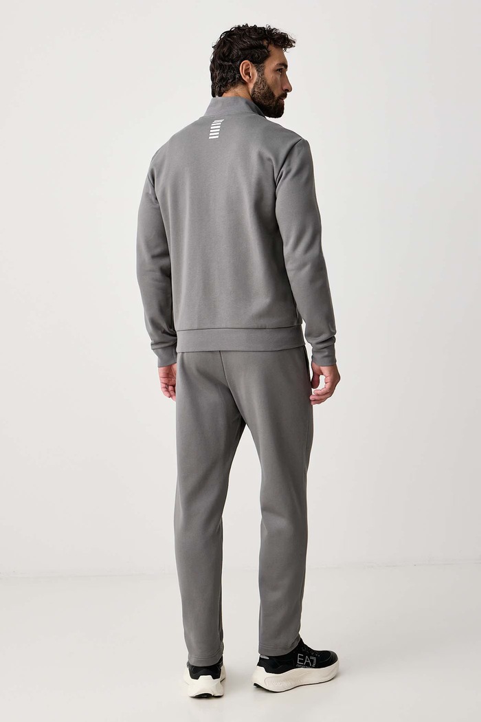 EA7 Emporio Armani Komplet dresowy męski z bawełną PJVTZ.8NPV67 szary AW25