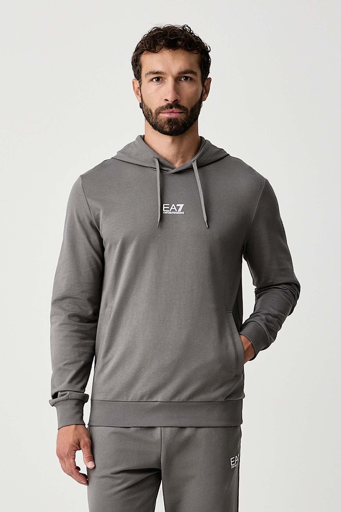 Odzież EA7 Emporio Armani Komplet dresowy męski z bawełną PJVTZ.8NPV67 szary