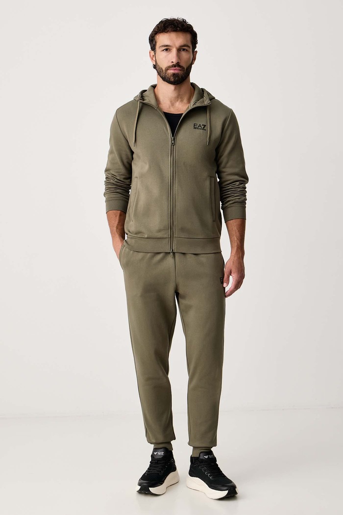 EA7 Emporio Armani Komplet dresowy męski z bawełną zielony PJVTZ.8NPV68