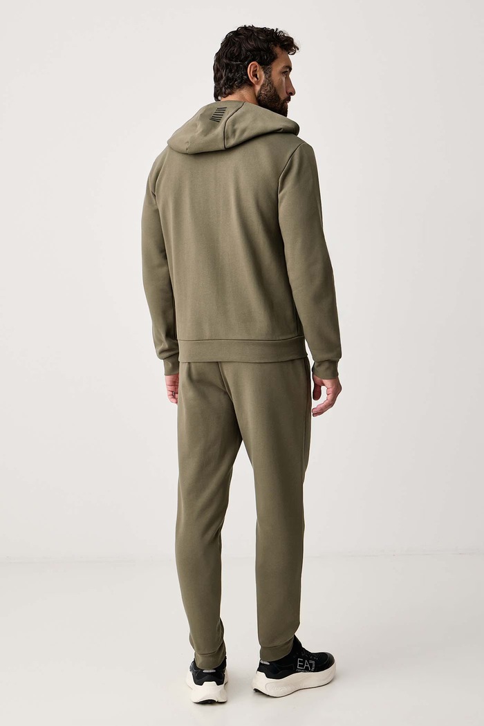 EA7 Emporio Armani Komplet dresowy męski z bawełną PJVTZ.8NPV68 zielony SS26