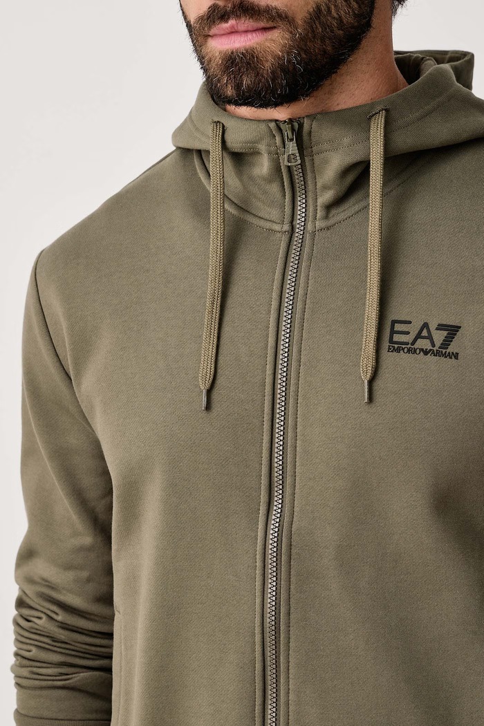 Komplet dresowy męski z bawełną EA7 Emporio Armani zielony PJVTZ.8NPV68