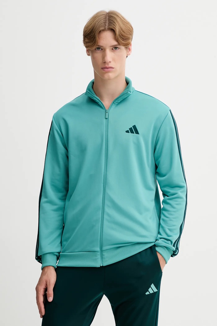 Tepláková souprava adidas 3-Sripes JX5518 tyrkysová AW25