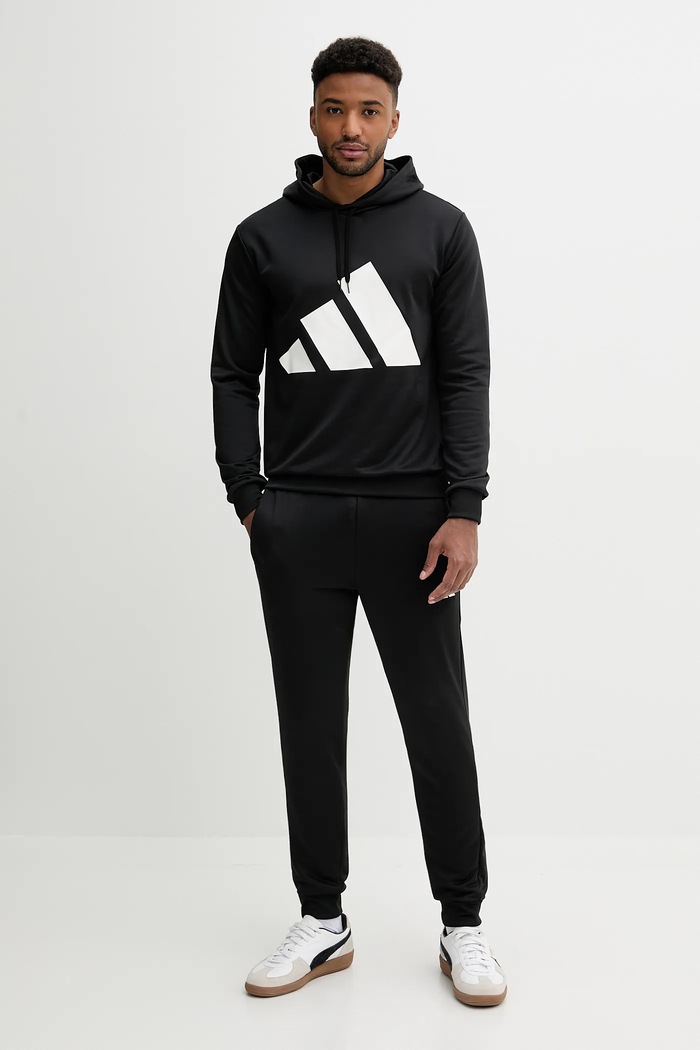 Tepláková súprava adidas pletenina čierna JX5551